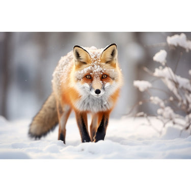 Fox in Snow Canvas